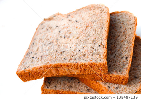 Whole wheat bread slices for a healthy breakfast. Whole wheat bread slices for a healthy breakfast. 138487139