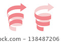 Set of 3D spiral arrows 138487206
