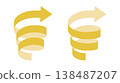 Set of 3D spiral arrows 138487207