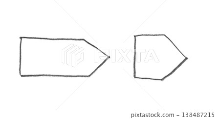 Home plate shaped arrow Home plate shaped arrow 138487215