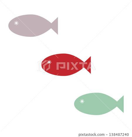 A set of simple fish illustrations (summer, sea, leisure, river, hand-drawn style, muted colors) A set of simple fish illustrations (summer, sea, leisure, river, hand-drawn style, muted colors) 138487240