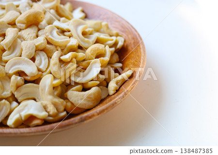 Cashew nuts isolated on white background 138487385