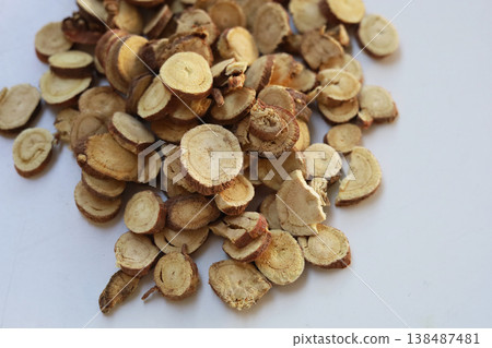 Dried Licorice Root or Gan Cao 138487481