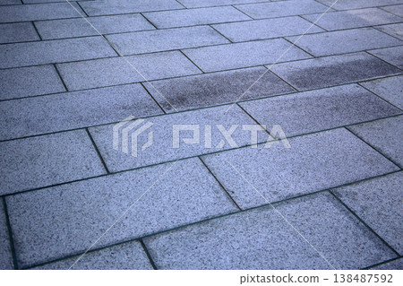 Close-up of a tiled street pavement 138487592
