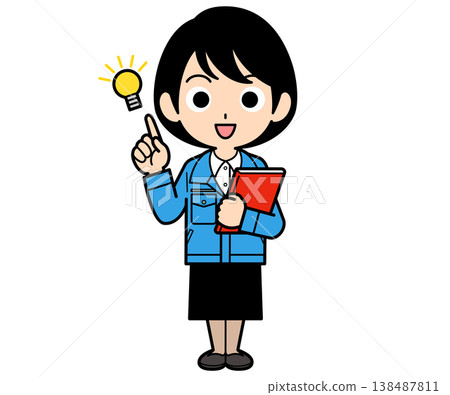 一位留著短髮的辦公室女職員,手上拿著一份文件,突然想到了一個主意。 一位留著短髮的辦公室女職員,手上拿著一份文件,突然想到了一個主意。 138487811