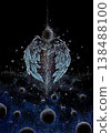 When Angels Are Born: Angel Wings Emerging from the Deep Sea - Fantasy Illustration 138488100