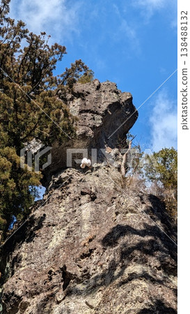 The sacred rock that represents the deity of Haruna Shrine The sacred rock that represents the deity of Haruna Shrine 138488132