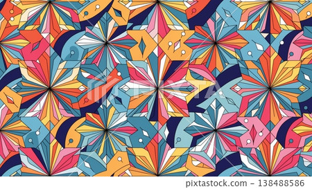 luxury floral seamless pattern elegant stylized flowers background  138488586