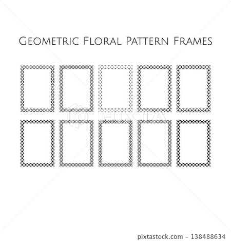 Geometric Floral Pattern Rectangle Frame Set, Bold Repeat Star Flower Snowflake Cross Clover Ornamental Tile Border Clipart, Decorative Pattern Page Frame, Certificate Invitation Design Element, Geometric Floral Pattern Rectangle Frame Set, Bold Repeat Star Flower Snowflake Cross Clover Ornamental Tile Border Clipart, Decorative Pattern Page Frame, Certificate Invitation Design Element, 138488634