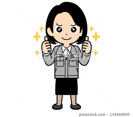 一位留著單卷波波頭的女白領對自己的髮型非常滿意。 一位留著單卷波波頭的女白領對自己的髮型非常滿意。 138488695