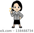The office worker with the one-curl bob hairstyle is praised. 138488734