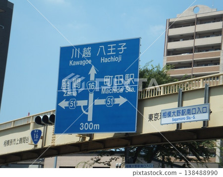 Intersection at the entrance to the south exit of Sagami-Ono Station 138488990