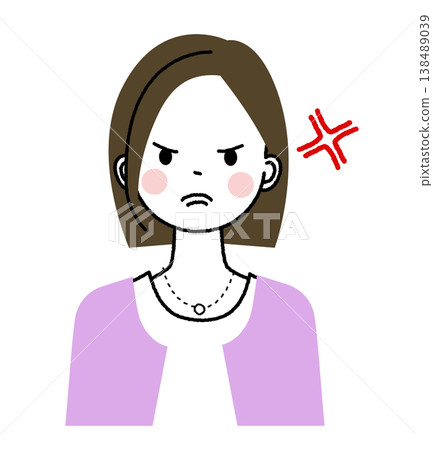 一位留著波波頭、穿著休閒職業裝的女士;另一位女士則面露陰鬱、憤怒的神情。 一位留著波波頭、穿著休閒職業裝的女士;另一位女士則面露陰鬱、憤怒的神情。 138489039