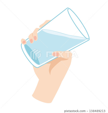 Hand holding a glass with water 138489213