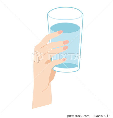 hand holding a cup of water 138489218