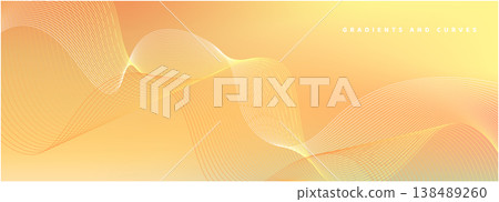 A sophisticated abstract vector background featuring a warm orange and yellow gradient overlaid with white, three-dimensional wave lines. A sophisticated abstract vector background featuring a warm orange and yellow gradient overlaid with white, three-dimensional wave lines. 138489260
