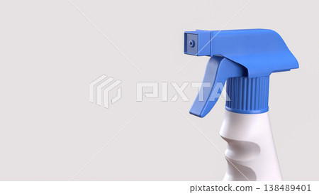 Cleaning Spray Bottle Isolated On White Background 3d render. Cleaning Spray Bottle Isolated On White Background 3d render. 138489401