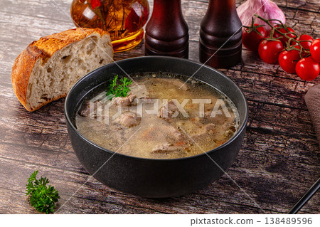 Dietary chicken soup with noodles Dietary chicken soup with noodles 138489596