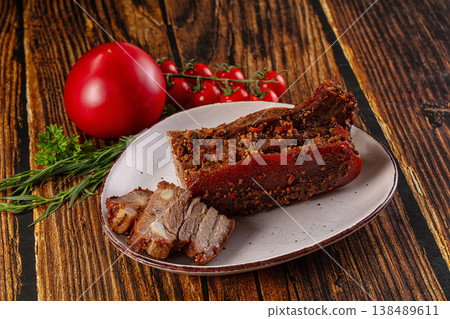 Baked pork belly with spices Baked pork belly with spices 138489611