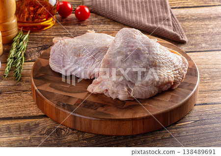 Raw chicken thighs for cooking 138489691