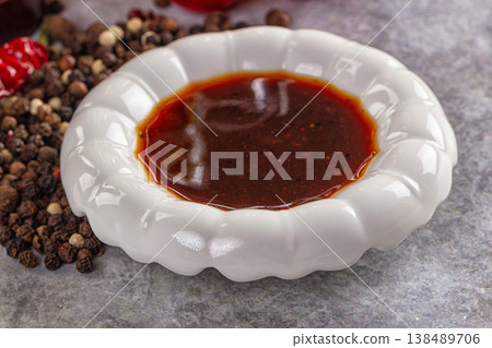 Black pepper sauce for meat 138489706