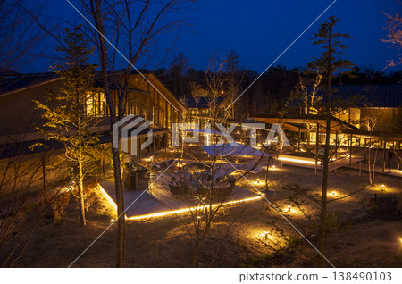 Dusk of a resort hotel Dusk of a resort hotel 138490103