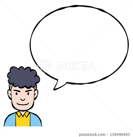 Speech bubble: Person, Male, Foreigner, Nationality Speech bubble: Person, Male, Foreigner, Nationality 138490483
