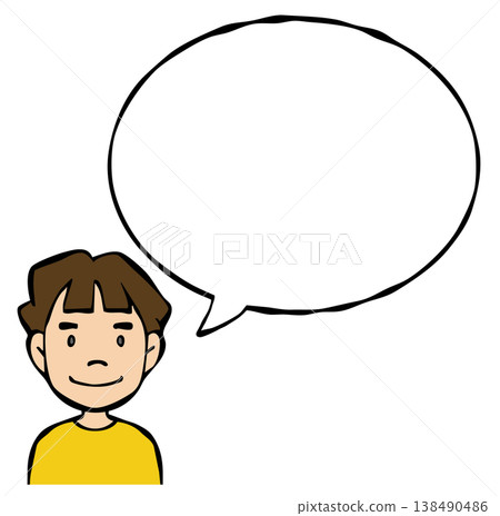 Speech bubble: Person, child, boy 138490486