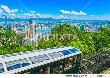 Hong Kong Peak Tram and Victoria Harbour Hong Kong Peak Tram and Victoria Harbour 138490639