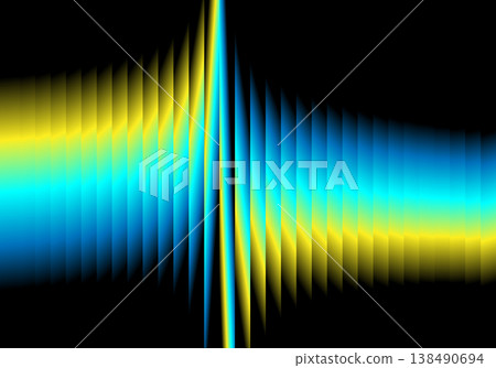 Abstract futuristic background with bright blue and yellow gradient lines on black background in modern style. Eps 10 Abstract futuristic background with bright blue and yellow gradient lines on black background in modern style. Eps 10 138490694