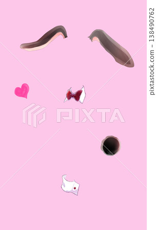Bunny girl costume, black 138490762