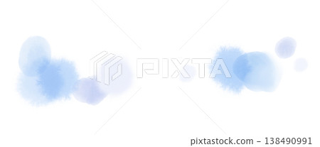 一種柔軟的、類似泡泡的裝飾材料，具有水彩紋理，帶有模糊的淺藍色和藍色漸變。 138490991