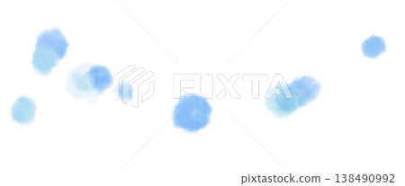 一種柔軟的、類似泡泡的裝飾材料，具有水彩紋理，帶有模糊的淺藍色和藍色漸變。 138490992