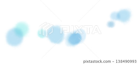 A soft, bubble-like embellishment material with a watercolor texture featuring blurred light blue and blue gradients. 138490993