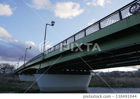 Hagiwara Bridge, a bridge over a river Hagiwara Bridge, a bridge over a river 138491044