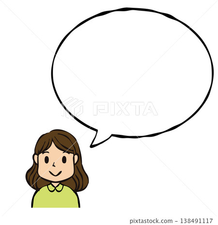 Speech bubble: Person, child, girl Speech bubble: Person, child, girl 138491117
