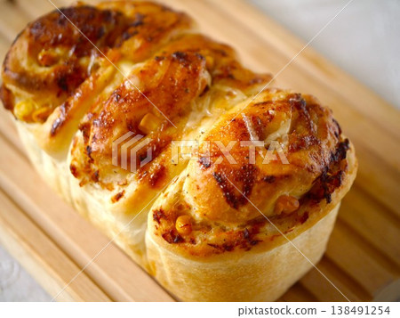 Tuna Mayo Bread High Angle 138491254