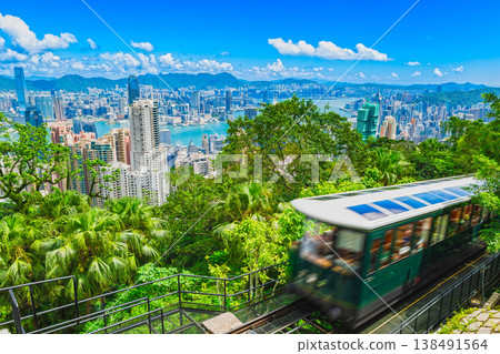 Hong Kong Peak Tram and Victoria Harbour Hong Kong Peak Tram and Victoria Harbour 138491564