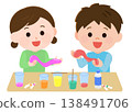 A boy and a girl playing with slime (illustration) A boy and a girl playing with slime (illustration) 138491706