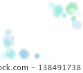 閃亮的背景材料，上面繪有水彩或粉彩繪製的藍色和淺綠色波點。 138491738
