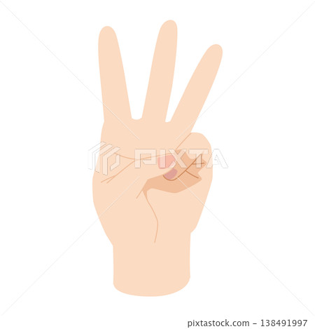 Illustration of the left hand in part 3 138491997