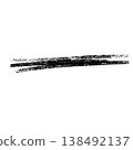 Uneven black crayon underline with raw grain and textured flow for highlighting phrases or notes. Horizontal line detail with authentic handmade appearance. 138492137
