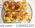 Homemade bread served on a plate 138492205