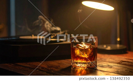 Cocktails enjoyed at a bar counter 138492350