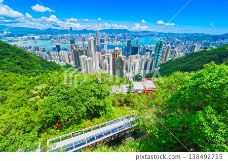 Hong Kong Peak Tram and Victoria Harbour Hong Kong Peak Tram and Victoria Harbour 138492755