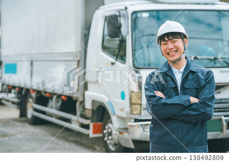 Middle-aged truck driver Middle-aged truck driver 138492809
