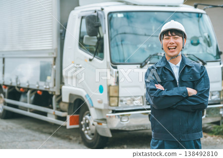 Middle-aged truck driver 138492810
