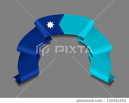 Minnesota flag wavy ribbon, ideal for patriotic badges, certificates, or cultural design themes. Vector illustration. Minnesota flag wavy ribbon, ideal for patriotic badges, certificates, or cultural design themes. Vector illustration. 138492850