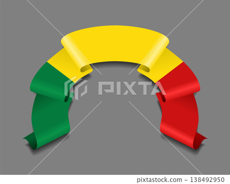 Malian flag wavy ribbon, ideal for patriotic badges, certificates, or cultural design themes. Vector illustration. Malian flag wavy ribbon, ideal for patriotic badges, certificates, or cultural design themes. Vector illustration. 138492950