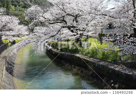 A view of the Lake Biwa Canal from the approach to Bishamonten Shrine in Yamashina Ward, Kyoto City. A view of the Lake Biwa Canal from the approach to Bishamonten Shrine in Yamashina Ward, Kyoto City. 138493298